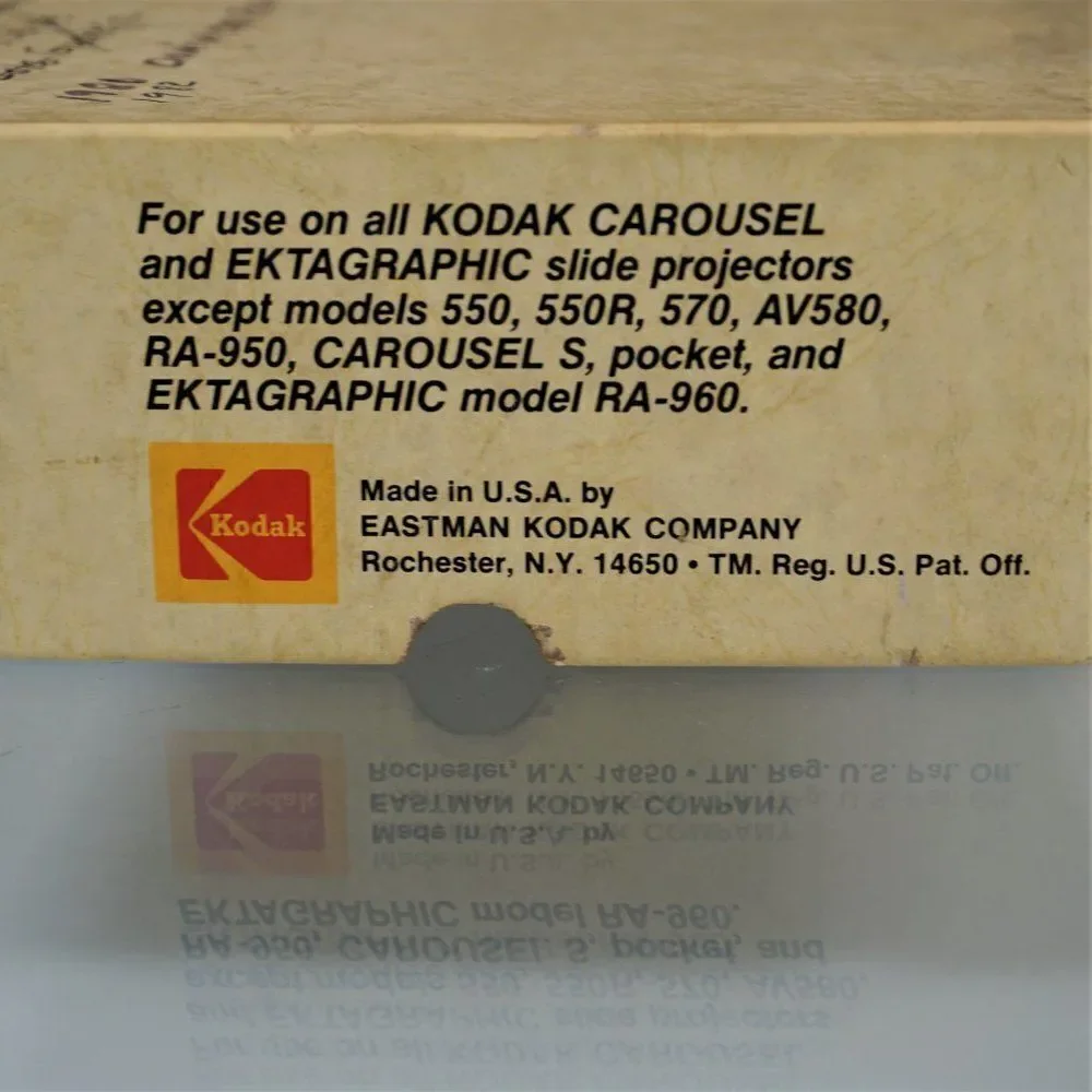 Vintage Gray Kodak Carousel Transvue 140 Slide Tray With Original Box